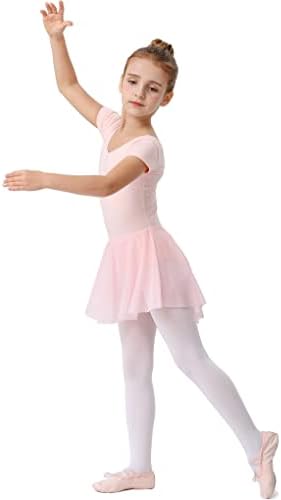 דנסואן ארוך שרוול בלט עקף בגדי גוף ריקוד שמלות טוטו תלבושת עבור בלרינה פעוט בנות
