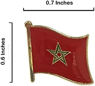 A-one 2 PCS חבילה- Hassan II מגן מסגד אפליקציה+סיכת דש ומדף דגל מרוקו, טלאי ציון דרך, רקמת ציון דרך, אפליקציית DIY לתפירה/ברזל-על למעילי