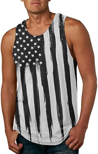 חולצות טי קיץ גברים של קיץ חדש אמריקאי יום עצמאות כותנה 3 הדפסת גברים מקרית של גופייה גברים של חולצות