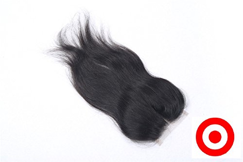 7 א מולבן קשרים אמצע חלק תחרה סגירת 3.5 4 פרואני בתולה שיער טבעי טבעי ישר טבעי צבע