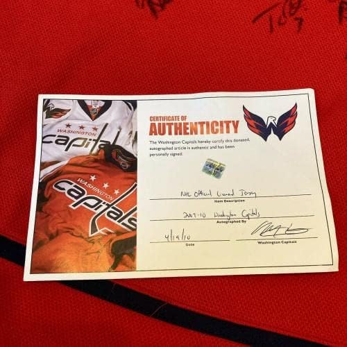 2009-10 קבוצת בירות וושינגטון חתמה על משחק ג'רזי אלכסנדר אובצ'קין PSA DNA - גופיות NHL עם חתימה