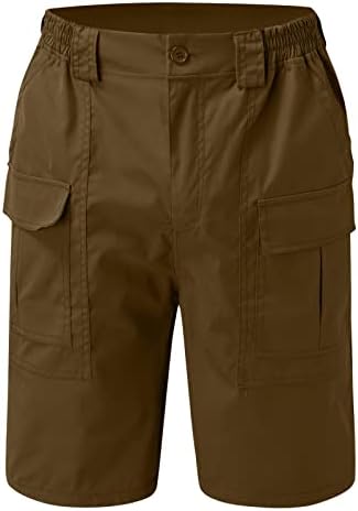 מכנסי מטען קצרים לגברים מותניים אלסטיים רגועים בכושר קל משקל טיולים חיצוניים מכנסי ספורט קצרים מכנסיים קצרים בקיץ חוף מכנסיים קצרים