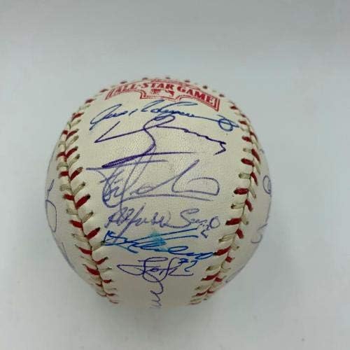 דרק ג'טר מריאנו ריברה אורטיז חתום 2004 משחק אול סטאר חתום בייסבול MLB - כדורי בייסבול עם חתימה