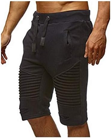 Andongnywell מכנסי חדר כושר לגברים מכנסיים קצרים המריצים אימונים מצוידים ג'וג'ר מכנסיים קצרים רזים עם כיסים