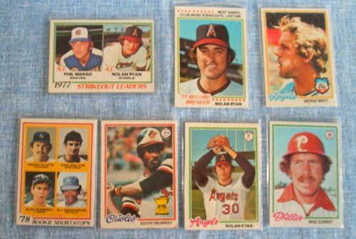 1978 Topps MLB בייסבול שלם סט שלם של 726 קלפים. המצב משתנה ממצוין עד קרוב למנטה. כולל כרטיסי טירון של אדי מוריי, פול מוליטור, אלן טרמל