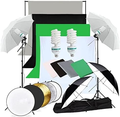 סטודיו צילום DSFEOIGY LED LED SOFTBOX ערכת תאורת תאורה רקע תמיכה בעמדת 4 רקע צבעוני לצילום וידאו