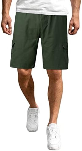מיאשוי מזדמן עניבת קיץ גברים אופנה ספורט מכנסיים מטען ישר רגל רופף מכנסיים קצרים חוף מכנסיים בית קטן