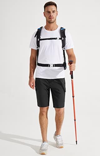 מכנסי טיול של ליבין לטיולי מטען קצרים קלים משקל קל מהיר מכנסיים מזדמנים של גולף לכיסי רוכסן פעילים חיצוניים