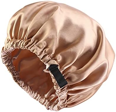 כובעי דלי חמודים לחורף סאטן מצנפת מתכווננת גודל ראש מתכוונן שינה משי משי לנשים גברים שכבה כפולה