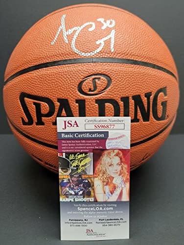 דל קארי חתמה על כדורסל ספאלדינג חתימה. JSA - כדורסל חתימה