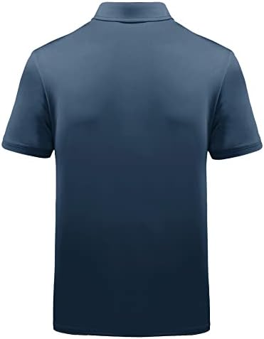 חולצות פולו של Zity Mens שרוול קצר לחות מפתחת קיץ גולף פולו פולו צווארון אתלט חולצת טניס חולצות חולצות