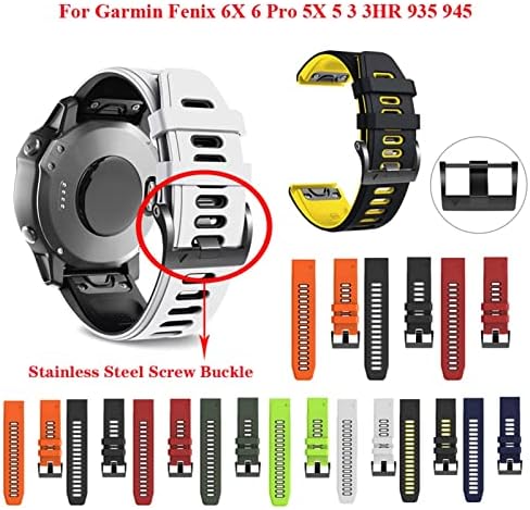 Kgdhb 26 ממ 22 ממ סיליקון מהיר מהיר להקה שחרור לגרמין fenix 7 7x 6x 6x pro 5x 3 3hr easyfit watchband for Garmin fenix 6 6 Pro Watch