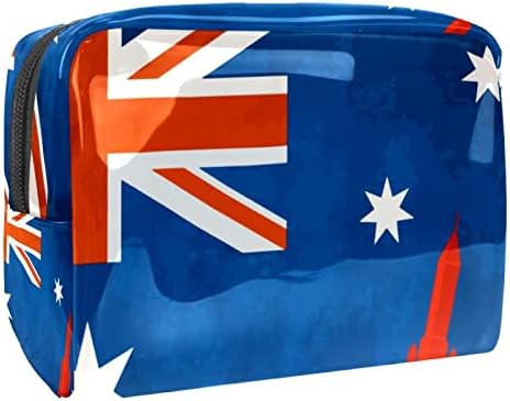 תיק קוסמטי קטן, שקיות איפור אלגנטיות, כיס רוכסן, מתנות לנשים, טיולים באביזרי תיקי טאלטיקה עמידים למים מארגן, דגל פדרלי אוסטרלי