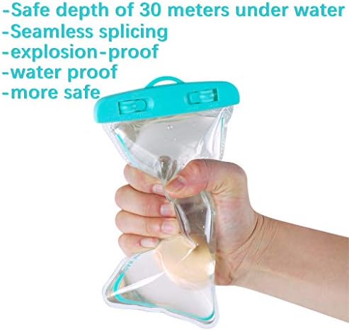 נרתיק טלפון עמיד למים מתחת למים תיק טלפון נייד עמיד למים עם שרוך בגודל גדול עד 7.2 אינץ', 2 יחידות, ירוק