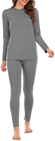 מגמות אמריקאיות נשים תחתונים תרמיים סט של שכבת בסיס רך במיוחד בגדי חורף בגדים חורפים.