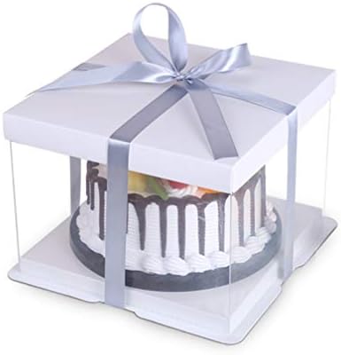 לבן קופסות עוגה ברור עוגת תיבת חלון מאפיית אריזת קופסא שקוף אריזת מתנה עבור עוגת קוקי לנכש צד טובה הקאפקייקס מכולות