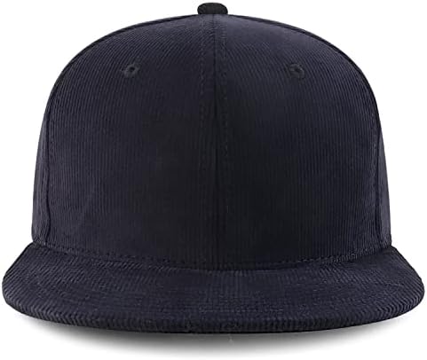 כובע קורדרוי ארוג עם כתר גבוה בצבע קורדרוי שטוח