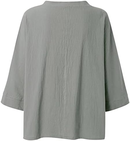 יום העצמאות של נשים חמניות חולצה בתוספת גודל צווארון 3/4 שרוול חולצה 4 ביולי פטריוטי חולצות