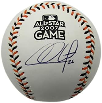 Chase Utley Autoggmed 2007 All -Star Bame Baseball Phillies JSA 177564 - כדורי בייסבול חתימה