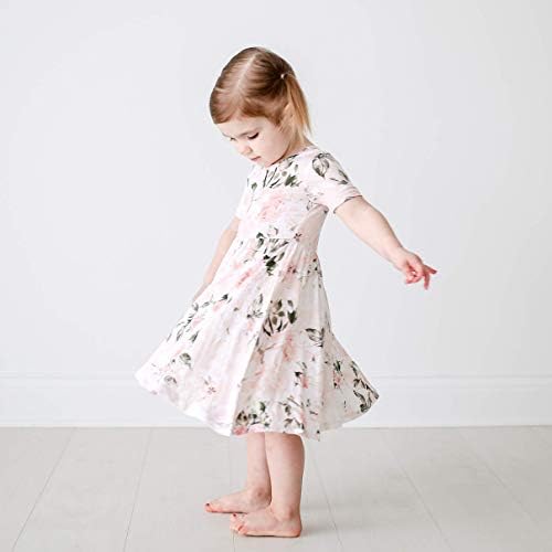 פוש בוטנים שמלות ילדות קטנות-בגדי תינוקות מ ויסקוזה רכה מבמבוק-שמלת קיץ מושלמת לילדים