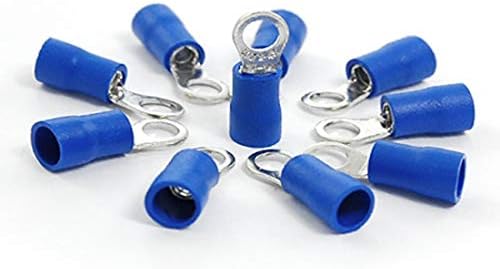 LON0167 חדש RV2-4S כחול PVC שרוול מסופי טבעת מבודדים מחברים 10 יח '(RV2-4S BLAUE PVC-Hülse ISOLIERTE RINGANSCHLüsse Anschlüsse 10 Stckk