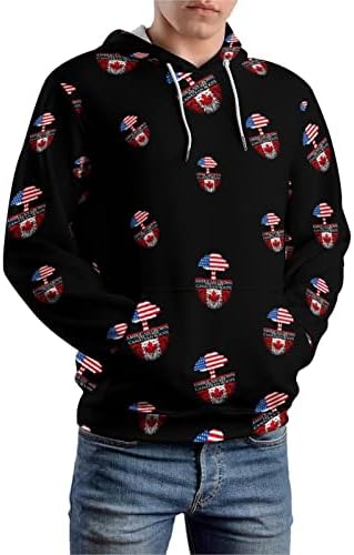 אמריקאי גדל קנדה שורש מצחיק הסווטשרט סווטשירט בסוודרים ארוך שרוול חולצות עם כיס לגברים נשים