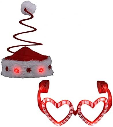 בלינקי 2 ב 1 צרור אור עד פתית שלג סנטה קפיצי כובע סוכריות קיין לבבות מגניב גוונים עבור חג המולד וחגים