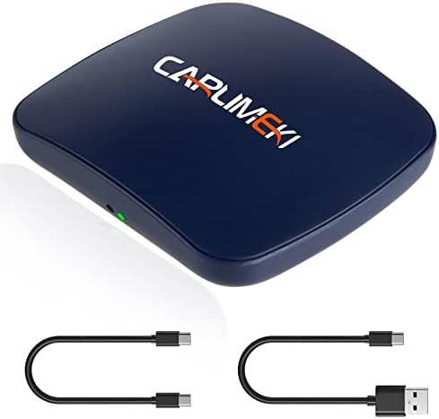 Carlimeki Wireless Android Auto Audapter & Apple Carplay Apple Wireless - 2 ב -1, המרת קווי לחיבור אלחוטי Carplay & AA Dongle - Plug and