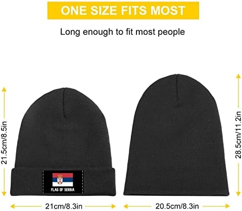 דגל של כובעים סרוגים סרביה רך כובעי כפות כובעים גולגולת לגברים נשים נוער