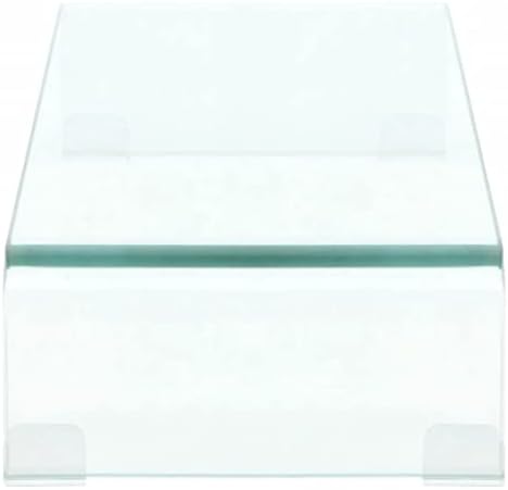 מדף שולחן מחשב נייד זכוכית שקופה צג מעמד לטלוויזיה רב צבעים / גדלים