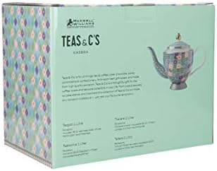 Maxwell & Williams HV0129 TEAS & C Kasbah Roose Leaf Teapot עם infuser בתיבת מתנה, חרסינה, מנטה ירוק, 5 כוס