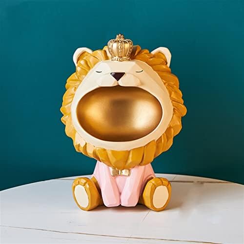 וולנוטה בפה גדול פסל מלך האריות עם פח אחסון למפתחות מקשים קערה קערה קערת עיצוב הבית