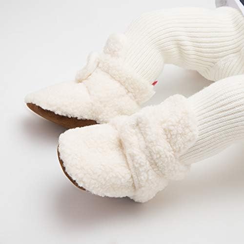 OHSOFY יילוד תינוקות כותנה שלל נשארים על נעלי הנעליים נעליים רכות חמות חורמות ללא תינוקות מגפי קרסול נעלי עריסה