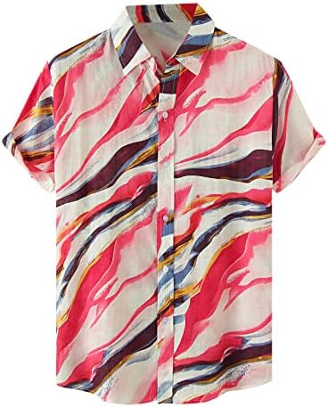 קיץ חולצות לגברים זכר קיץ מזדמן למעלה חולצה הוואי אדווה הדפסת חולצה קצר שרוול הפעל בתפזורת חולצות עבור