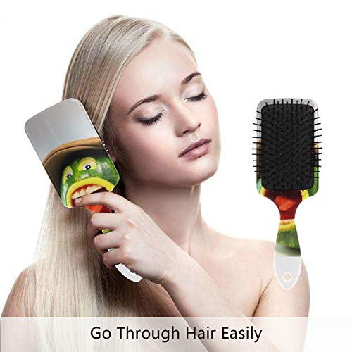 מברשת שיער של כרית אוויר VIPSK, אבטיח צבעוני פלסטיק, עיסוי טוב מתאים ומברשת שיער מתנתקת אנטי סטטית לשיער יבש ורטוב, עבה, מתולתל או ישר