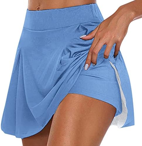 חצאיות ריצות זורמות עם קפלים עם מכנסיים קצרים נשים גולף גולף סקורטס 2 ב 1 עניבה ריצה מכנסיים קצרים יוגה סורטס