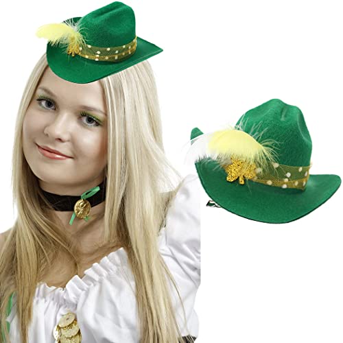 Brinie St. Patrick's Day Hair Hat Clip Clip Patrick's יום שיער סיכות שיער Shamrock Heak Clip Barrettes Cosplay תלבושות פסטיבל שיער אביזרים