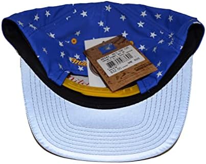גולדן סטייט ווריורס כוכבים שמיים זוהר לוגו גברים של סנאפבק - אן-בי-איי מתכוונן שטוח ביל בייסבול כובע