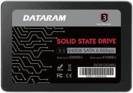 Dataram 240GB 2.5 אינץ 'כונן SSD כונן מצב מוצק תואם ל- asrock fatal1ty z270 משחק K4