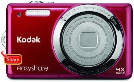 קודאק איזישאר מ522 מצלמה דיגיטלית 14 מגה פיקסל עם זום אופטי פי 4 ו - 2.7 אינץ ' אדום