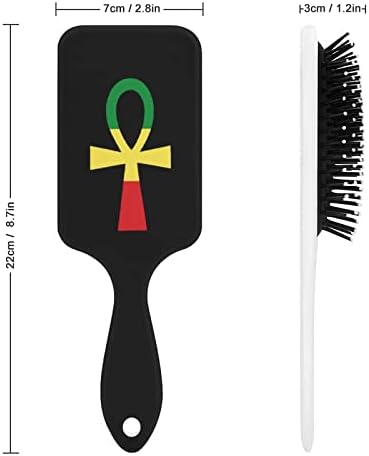 Rasta Ankh Rastafarian מצרי מברשת שיער מברשת חמוד מסרק כרית אוויר לגברים מתנת שיער נשים