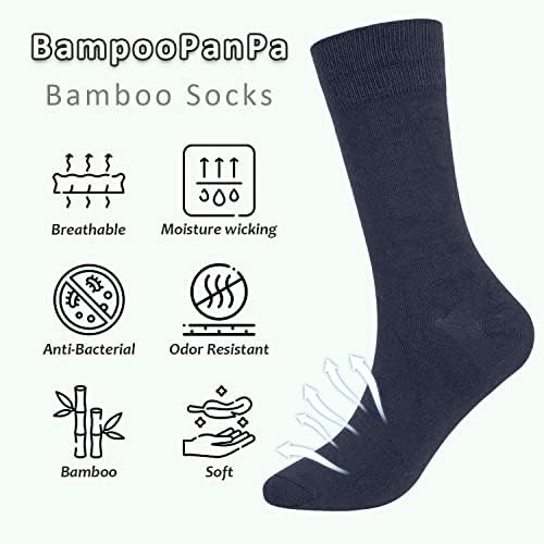 Bampoopanpa 4 זוג גרבי עגל במבוק קל משקל קל משקל נושם רך גרביים צוות עסק