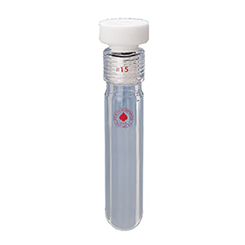 זכוכית אס 8648-06 צינור לחץ עם תקע חותם 15 אס-אדום וגב, קיבולת 35 מל, 150 psi, אורך 17.8 סמ, 1 מל