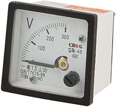 X-DREE SQ48 סוג 0-300V מתח AC מדידת מד גודל פנל מרובע מד מתח (SQ48 TIPO 0-300-V CA Misuratore voltmetro a pannello quadrato di misurazione