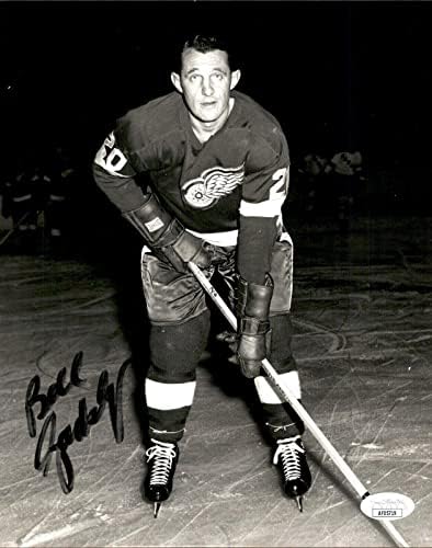 ביל גאדסבי חתם על דטרויט כנפיים אדומות 8x10 צילום JSA COA AF05719 - תמונות NHL עם חתימה