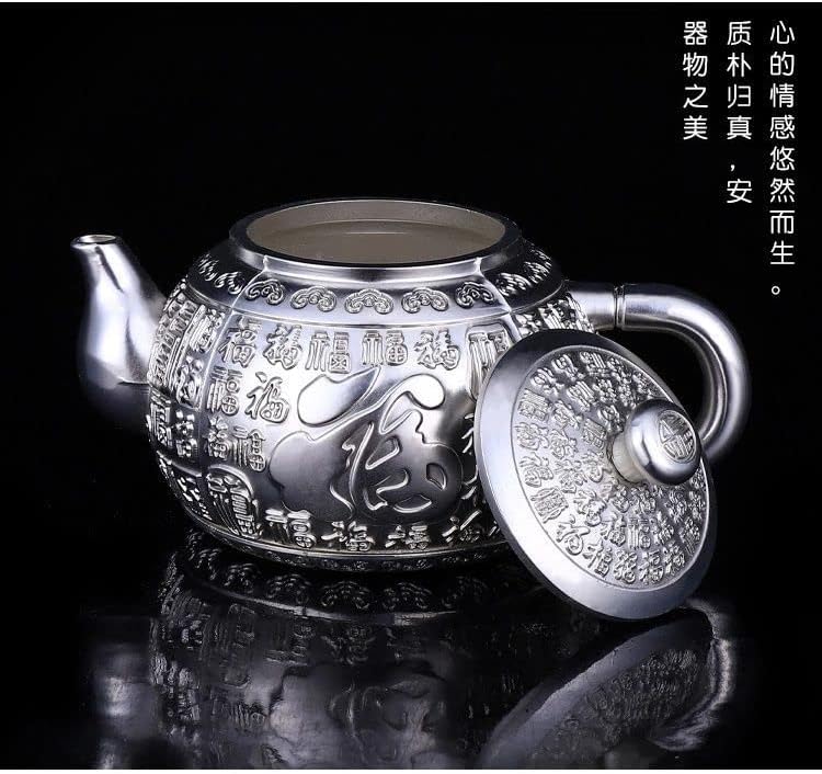 סט תה סט תה סיני כוס מסננת מסורתית כוס קונג פו כוסות לבנות סיר תה וכוסות סט סטרלינג כסף 999 סט תה עם אימא חברים קופסת מתנה למסיבה