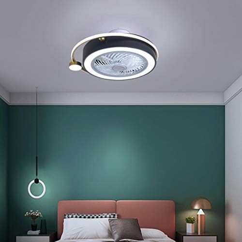 מאווררי תקרה של Cutyz עם מנורות, שלט רחוק מאוורר תקרה שקט יצירתי תאורת אור מאוורר בלתי נראית לסלון חדר שינה תאורת חדר שינה תאורה מאוורר