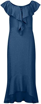 נשים פורמליות אלגנטי פרחוני כבוי כתף לפרוע בגד גוף שמלה