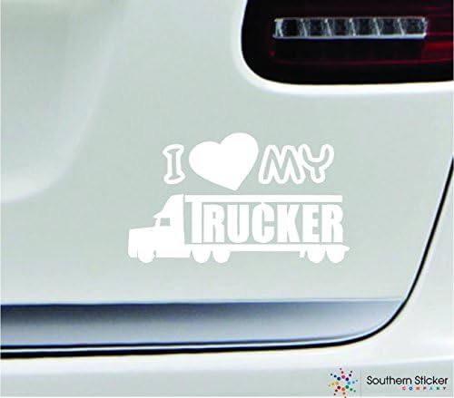 אני לב את המשאית שלי 3.9x6.6 רכב משאית לבנה סמל אהבה