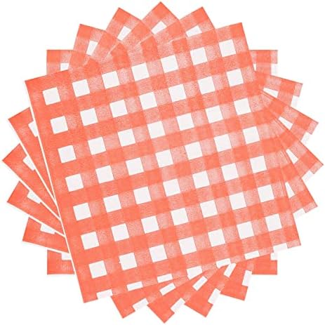 Auear, 80 חבילות מפיות קוקטייל מפיות אדומות ולבנות מפיות נייר חד פעמיות